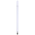 361 2 in 1 Universal Silicone Disc Nib Stylus Pen with Mobile Phone Writing Pen & Magnetic Cap(White