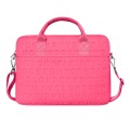 WiWU 13.3 inch Shockproof Dropproof Fashion Slim Shoulder Laptop Bag Handbag(Rose Red)