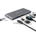 Blueendless 6 In 1 Multi-function Type-C / USB-C HUB Expansion Dock M.2 NGFF Solid State Drive