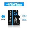 MICRODATA 64GB U3 Blue Line and Black TF(Micro SD) Memory Card