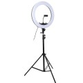 18 inch 55W Two-speed Dimmable Anchor Photography Self-timer LED Ring Fill-in Light with Tripod
