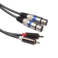 366156-15 2 RCA Male to 2 XLR 3 Pin Female Audio Cable, Length: 1.5m