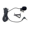 ZJ015MR Stereo 3.5mm Angle Head Plug Car Navigation DVD External Paste Microphone, Length: 3m