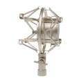 46mm Plastic Microphone Shock Mount Holder Stand(Silver)