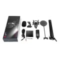 Yanmai X2 Active Noise Reduction Cardioid Pointing Capacitive Recording Microphone Set with Blowout