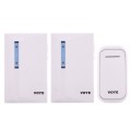 VOYE V015F2 Wireless Smart Music Home Doorbell with Dual Receiver, Remote Control Distance: 120m (Op