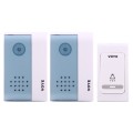 VOYE V004B2 Wireless Smart Music Home Doorbell with Dual Receiver, Remote Control Distance: 120m (Op