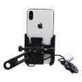 CS-856D1 Motorcycle Rotatable Chargeable Aluminum Alloy Mobile Phone Holder, Mirror Holder Version(B