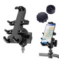 M10 Bolt Ball-Head Motorcycle Multi-function Eight-jaw Aluminum Phone Navigation Holder Bracket with