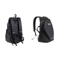 45L Motorcycle Rainproof Shoulders Helmet Soft Riding Backpack with Side & Back Pockets (Black)