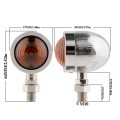 1 Pair KC801 12V Modified Universal Motorcycle LED Turn Signal (Silver)