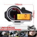 Speedpark Universal Motorcycle Instrument Colorful LED LCD N1-6 Speedometer Odometer Tachometer