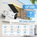 ESCAM QF290 HD 1080P WiFi Solar Panel IP Camera, Support Motion Detection / Night Vision / TF Card /