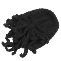 Amurleopard Unisex Barbarian Knit Beanie Octopus Tentacle Cap Winter Warm Face Mask Crochet Hat(Blac