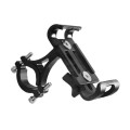Universal Non-rotatable Aluminum Alloy Fixing Frame Motorcycle Bicycle Mobile Phone Holder (Black)
