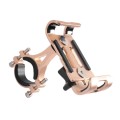 Universal Non-rotatable Aluminum Alloy Fixing Frame Motorcycle Bicycle Mobile Phone Holder (Gold)