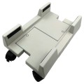 Computer Mainframe Host Adjustable Bracket  with Wheel, Size: S(White)