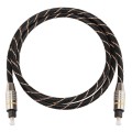 1m OD6.0mm Gold Plated Metal Head Woven Net Line Toslink Male to Male Digital Optical Audio Cable