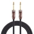 EMK 6.35mm Male to Male 3 Section Gold-plated Plug Cotton Braided Audio Cable for Guitar Amplifier M