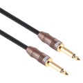EMK 6.35mm Male to Male 3 Section Gold-plated Plug Cotton Braided Audio Cable for Guitar Amplifier M