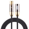 EMK XLR Male to Female Gold-plated Plug Cotton Braided Cannon Audio Cable for XLR Jack Devices, Leng