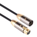 EMK XLR Male to Female Gold-plated Plug Cotton Braided Cannon Audio Cable for XLR Jack Devices, Leng