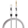 EMK 3.5mm Male to Female Gold-plated Plug Cotton Braided Audio Cable for Speaker / Notebooks / Headp