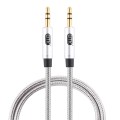 EMK 3.5mm Male to Male Gold-plated Plug Cotton Braided Audio Cable for Speaker / Notebooks / Headpho