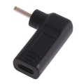 2.5 x 0.7mm Male to USB-C / Type-C Female Plug Elbow Adapter Connector
