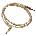 AV01 3.5mm Male to Male Elbow Audio Cable, Length: 1m(Gold)
