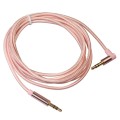 AV01 3.5mm Male to Male Elbow Audio Cable, Length: 2m (Rose Gold)