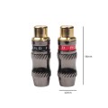 REXLIS TR026-1 2 PCS RCA Female Plug Audio Jack Gold Plated Adapter for DIY Audio Cable & Video cabl