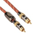 EMK TZ/A 2m OD8.0mm Gold Plated Metal Head RCA to RCA Plug Digital Coaxial Interconnect Cable Audio