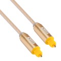 EMK 1m OD4.0mm Gold Plated Metal Head Woven Line Toslink Male to Male Digital Optical Audio Cable(Go