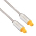 EMK 1.5m OD4.0mm Gold Plated Metal Head Woven Line Toslink Male to Male Digital Optical Audio Cable(