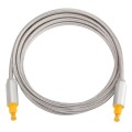 EMK 2m OD4.0mm Gold Plated Metal Head Woven Line Toslink Male to Male Digital Optical Audio Cable(Si