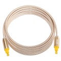EMK 3m OD4.0mm Gold Plated Metal Head Woven Line Toslink Male to Male Digital Optical Audio Cable(Go