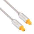 EMK 5m OD4.0mm Gold Plated Metal Head Woven Line Toslink Male to Male Digital Optical Audio Cable(Si