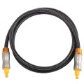1m OD6.0mm Gold Plated Metal Head Woven Line Toslink Male to Male Digital Optical Audio Cable