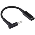 PD 100W 18.5-20V 4.0 x 1.35mm Elbow to USB-C / Type-C Adapter Nylon Braid Cable