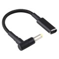 PD 100W 18.5-20V 5.5 x 2.5mm Elbow to USB-C / Type-C Adapter Nylon Braid Cable
