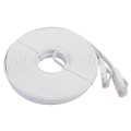 20m CAT6 Ultra-thin Flat Ethernet Network LAN Cable, Patch Lead RJ45 (White)