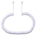4 Core Male to Male RJ11 Spring Style Telephone Extension Coil Cable Cord Cable, Stretch Length: 2m(