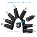 12 in 1 DC Power Cord USB Multi-Function Interchange Plug USB Charging Cable(Black)