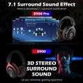 EKSA E900 Pro 7.1 Gaming Wire-Controlled Head-mounted USB Luminous Gaming Headset with Microphone(Bl