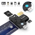 ROCKETEK CR310 USB 2.0 + TF Card + SD Card + SIM Card + Smart Card Multi-function Card Reader