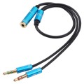 3.5mm Female to 2 x 3.5mm Male Adapter Cable(Blue)