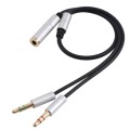 3.5mm Female to 2 x 3.5mm Male Adapter Cable(Silver)