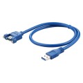 USB 3.0 Male to Female Extension Cable with Screw Nut, Cable Length: 1m