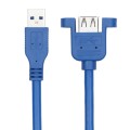 USB 3.0 Male to Female Extension Cable with Screw Nut, Cable Length: 3m